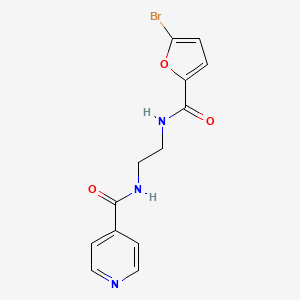 molecular formula C13H12BrN3O3 B4394409 N-(2-{[(5-bromofuran-2-yl)carbonyl]amino}ethyl)pyridine-4-carboxamide 