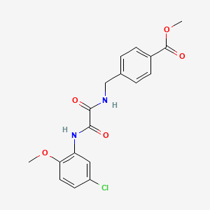 molecular formula C18H17ClN2O5 B4394510 Methyl 4-[[[2-(5-chloro-2-methoxyanilino)-2-oxoacetyl]amino]methyl]benzoate 