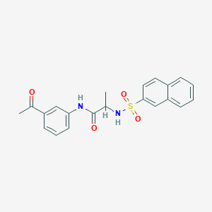 molecular formula C21H20N2O4S B4394546 N-(3-acetylphenyl)-2-(naphthalen-2-ylsulfonylamino)propanamide 