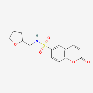 molecular formula C14H15NO5S B4394557 6-{[(Oxolan-2-ylmethyl)amino]sulfonyl}chromen-2-one 