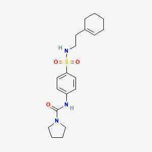 molecular formula C19H27N3O3S B4394648 N-[4-[2-(cyclohexen-1-yl)ethylsulfamoyl]phenyl]pyrrolidine-1-carboxamide 