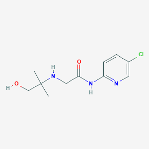 molecular formula C11H16ClN3O2 B4394714 N-(5-chloropyridin-2-yl)-2-[(1-hydroxy-2-methylpropan-2-yl)amino]acetamide 