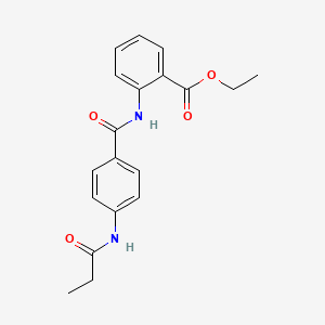 molecular formula C19H20N2O4 B4394726 ETHYL 2-(4-PROPANAMIDOBENZAMIDO)BENZOATE 