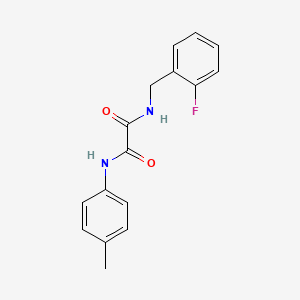 molecular formula C16H15FN2O2 B4394842 N-[(2-fluorophenyl)methyl]-N'-(4-methylphenyl)oxamide 