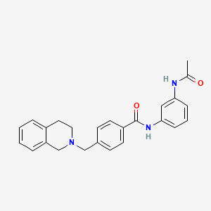 molecular formula C25H25N3O2 B4394845 N-(3-ACETAMIDOPHENYL)-4-[(1,2,3,4-TETRAHYDROISOQUINOLIN-2-YL)METHYL]BENZAMIDE 
