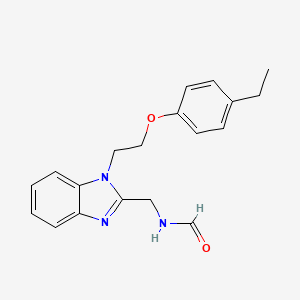 molecular formula C19H21N3O2 B4394991 N-({1-[2-(4-ETHYLPHENOXY)ETHYL]-1H-1,3-BENZODIAZOL-2-YL}METHYL)FORMAMIDE 