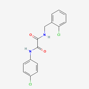 molecular formula C15H12Cl2N2O2 B4395021 N'-(4-chlorophenyl)-N-[(2-chlorophenyl)methyl]oxamide 