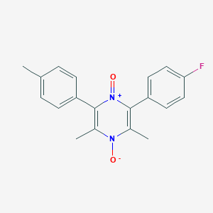 molecular formula C19H17FN2O2 B4395084 2-(4-Fluorophenyl)-3,5-dimethyl-6-(4-methylphenyl)-4-oxidopyrazin-1-ium 1-oxide 