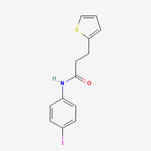 molecular formula C13H12INOS B4395155 N-(4-iodophenyl)-3-(thiophen-2-yl)propanamide 