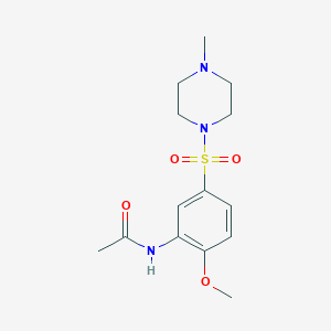 molecular formula C14H21N3O4S B4395202 N-{2-methoxy-5-[(4-methylpiperazin-1-yl)sulfonyl]phenyl}acetamide 