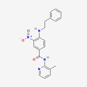 molecular formula C21H20N4O3 B4395221 N-(3-methylpyridin-2-yl)-3-nitro-4-(2-phenylethylamino)benzamide 