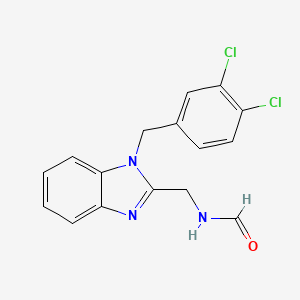 molecular formula C16H13Cl2N3O B4395249 N-({1-[(3,4-DICHLOROPHENYL)METHYL]-1H-1,3-BENZODIAZOL-2-YL}METHYL)FORMAMIDE 