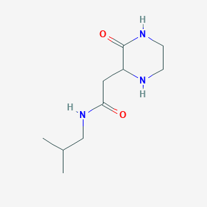 molecular formula C10H19N3O2 B4395254 N-(2-methylpropyl)-2-(3-oxopiperazin-2-yl)acetamide 
