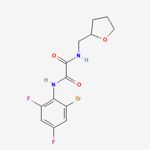 molecular formula C13H13BrF2N2O3 B4395276 N'-(2-bromo-4,6-difluorophenyl)-N-(oxolan-2-ylmethyl)oxamide 
