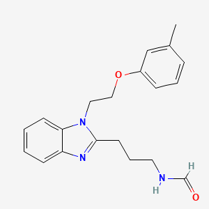 molecular formula C20H23N3O2 B4395283 N-(3-{1-[2-(3-METHYLPHENOXY)ETHYL]-1H-1,3-BENZODIAZOL-2-YL}PROPYL)FORMAMIDE 