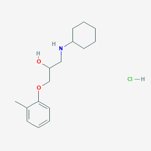 molecular formula C16H26ClNO2 B4395447 1-(Cyclohexylamino)-3-(2-methylphenoxy)propan-2-ol;hydrochloride 