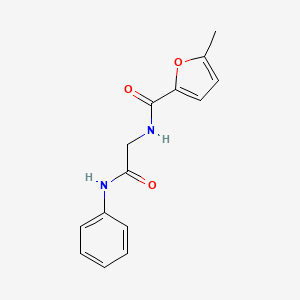 molecular formula C14H14N2O3 B4395544 N-(2-anilino-2-oxoethyl)-5-methylfuran-2-carboxamide 