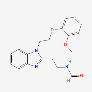 molecular formula C19H21N3O3 B4395604 N-(2-{1-[2-(2-METHOXYPHENOXY)ETHYL]-1H-1,3-BENZODIAZOL-2-YL}ETHYL)FORMAMIDE 