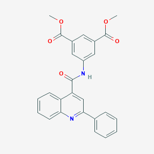 molecular formula C26H20N2O5 B439564 Dimethyl 5-[(2-phenylquinoline-4-carbonyl)amino]benzene-1,3-dicarboxylate CAS No. 313386-53-7