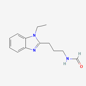 molecular formula C13H17N3O B4395657 N-[3-(1-ethylbenzimidazol-2-yl)propyl]formamide 