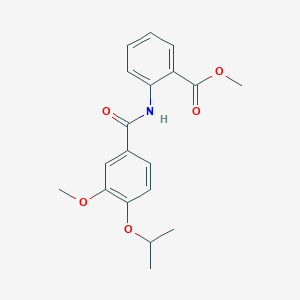 molecular formula C19H21NO5 B4395761 Methyl 2-[(3-methoxy-4-propan-2-yloxybenzoyl)amino]benzoate 