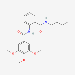 molecular formula C21H26N2O5 B4395867 N-[2-(butylcarbamoyl)phenyl]-3,4,5-trimethoxybenzamide 