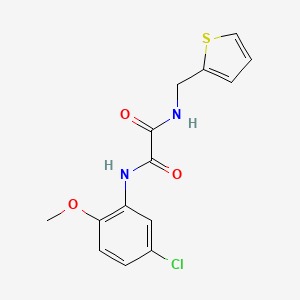 molecular formula C14H13ClN2O3S B4395993 N'-(5-chloro-2-methoxyphenyl)-N-(thiophen-2-ylmethyl)oxamide 