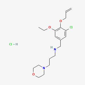molecular formula C19H30Cl2N2O3 B4396016 N-[(3-chloro-5-ethoxy-4-prop-2-enoxyphenyl)methyl]-3-morpholin-4-ylpropan-1-amine;hydrochloride 