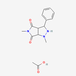 molecular formula C15H19N3O4 B4396024 Acetic acid;1,5-dimethyl-3-phenyl-2,3,3a,6a-tetrahydropyrrolo[3,4-c]pyrazole-4,6-dione 