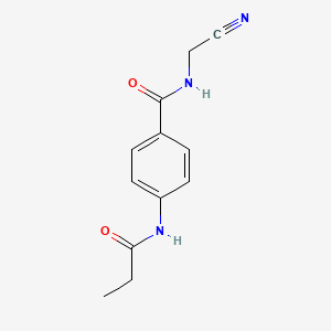 molecular formula C12H13N3O2 B4396149 N-(cyanomethyl)-4-(propionylamino)benzamide 