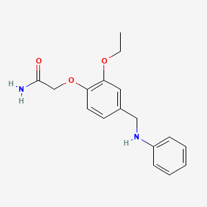 molecular formula C17H20N2O3 B4396155 2-[4-(anilinomethyl)-2-ethoxyphenoxy]acetamide 