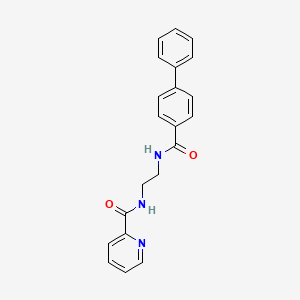 molecular formula C21H19N3O2 B4396203 N-{2-[(4-biphenylylcarbonyl)amino]ethyl}-2-pyridinecarboxamide 