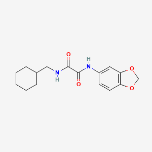 molecular formula C16H20N2O4 B4396231 N'-(1,3-benzodioxol-5-yl)-N-(cyclohexylmethyl)oxamide 