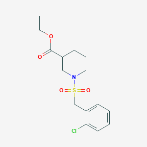 molecular formula C15H20ClNO4S B4396285 ethyl 1-[(2-chlorobenzyl)sulfonyl]-3-piperidinecarboxylate 