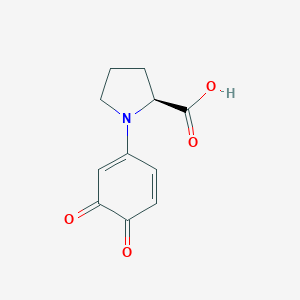 molecular formula C11H11NO4 B043963 4-N-Prolyl-2-benzoquinone CAS No. 122268-35-3