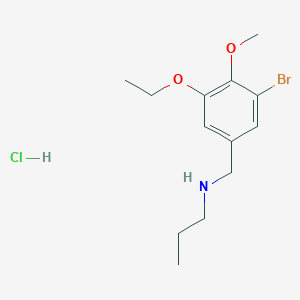 molecular formula C13H21BrClNO2 B4396435 N-[(3-bromo-5-ethoxy-4-methoxyphenyl)methyl]propan-1-amine;hydrochloride 