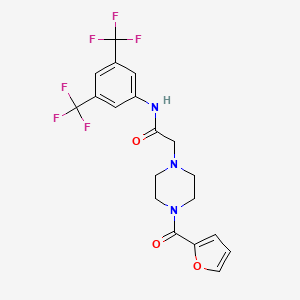 molecular formula C19H17F6N3O3 B4396449 N-[3,5-bis(trifluoromethyl)phenyl]-2-[4-(furan-2-carbonyl)piperazin-1-yl]acetamide CAS No. 839681-24-2