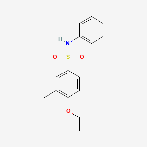 molecular formula C15H17NO3S B4396450 4-ethoxy-3-methyl-N-phenylbenzenesulfonamide 
