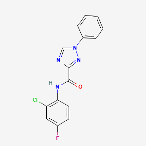 molecular formula C15H10ClFN4O B4396477 N-(2-chloro-4-fluorophenyl)-1-phenyl-1,2,4-triazole-3-carboxamide 