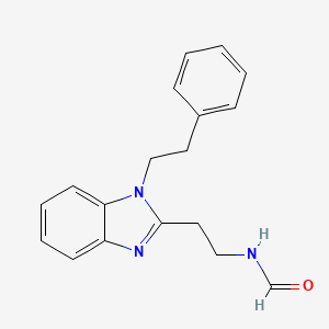 molecular formula C18H19N3O B4396496 N-{2-[1-(2-PHENYLETHYL)-1H-1,3-BENZODIAZOL-2-YL]ETHYL}FORMAMIDE 