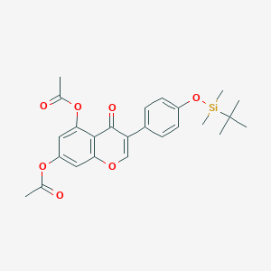 molecular formula C25H28O7Si B043965 [5-Acetyloxy-3-[4-[tert-butyl(dimethyl)silyl]oxyphenyl]-4-oxochromen-7-yl] acetate CAS No. 656229-80-0