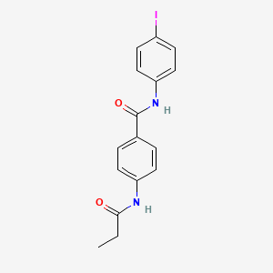 molecular formula C16H15IN2O2 B4396508 N-(4-iodophenyl)-4-(propanoylamino)benzamide 