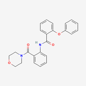molecular formula C24H22N2O4 B4396552 N-[2-(morpholine-4-carbonyl)phenyl]-2-phenoxybenzamide 