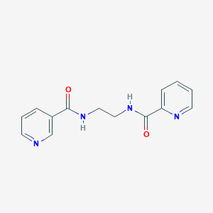 molecular formula C14H14N4O2 B4396630 N-[2-(pyridine-3-carbonylamino)ethyl]pyridine-2-carboxamide 