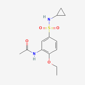 molecular formula C13H18N2O4S B4396639 N-[5-(cyclopropylsulfamoyl)-2-ethoxyphenyl]acetamide 