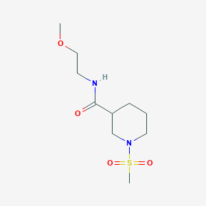 molecular formula C10H20N2O4S B4396739 N-(2-methoxyethyl)-1-(methylsulfonyl)-3-piperidinecarboxamide 