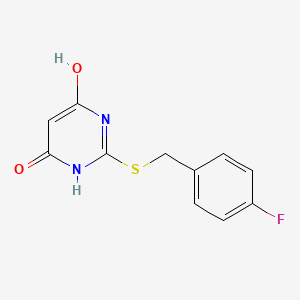 molecular formula C11H9FN2O2S B4396750 2-(4-Fluorobenzylthio)pyrimidine-4,6-diol 