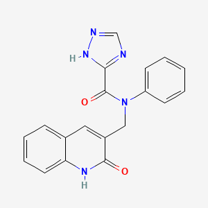 molecular formula C19H15N5O2 B4396764 N-[(2-oxo-1H-quinolin-3-yl)methyl]-N-phenyl-1H-1,2,4-triazole-5-carboxamide 
