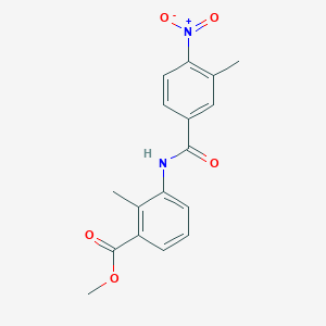 molecular formula C17H16N2O5 B4396781 methyl 2-methyl-3-[(3-methyl-4-nitrobenzoyl)amino]benzoate 