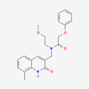 molecular formula C22H24N2O4 B4396782 N-[(2-hydroxy-8-methyl-3-quinolinyl)methyl]-N-(2-methoxyethyl)-2-phenoxyacetamide 